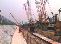 香港启德游轮码头土地平整管桩工程